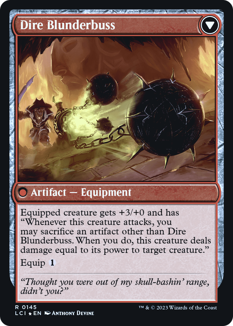 Dire Flail // Dire Blunderbuss (PLCI-145S) - The Lost Caverns of Ixalan Promos Foil