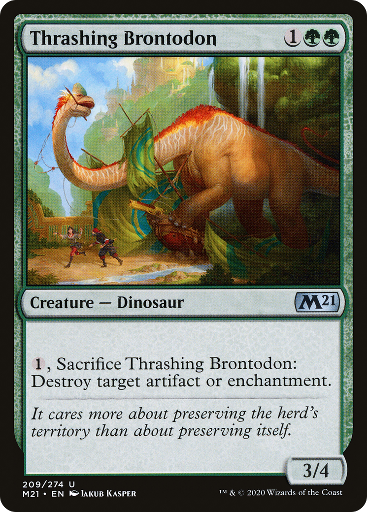 Thrashing Brontodon (M21-209) - Core Set 2021