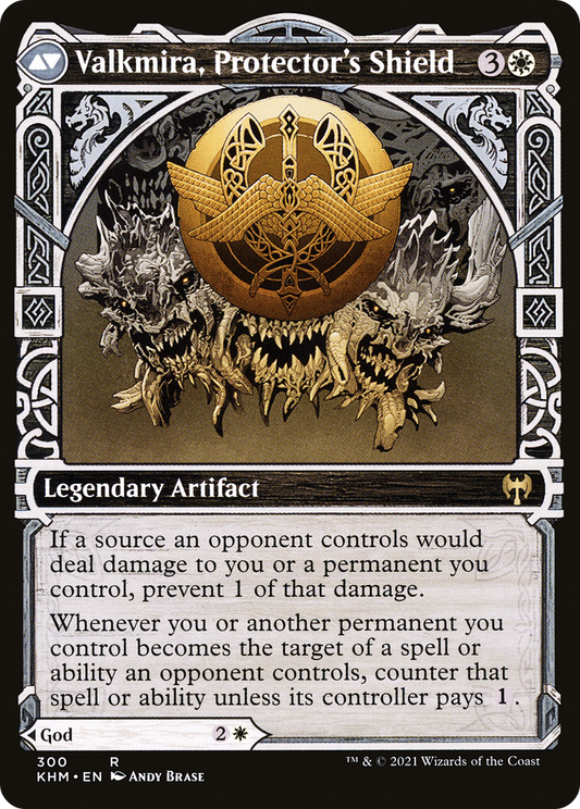 Reidane, God of the Worthy // Valkmira, Protector's Shield (KHM-300) - Kaldheim: (Showcase) Foil