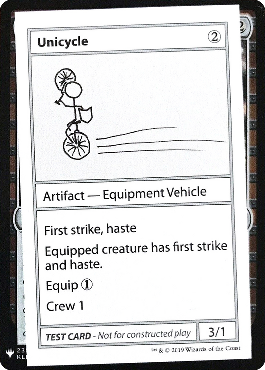 Unicycle (CMB1-110) - Mystery Booster Playtest Cards 2019