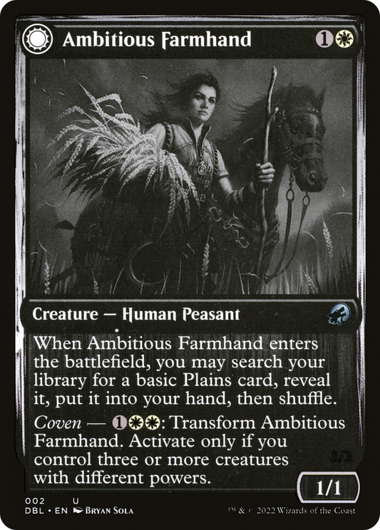 Ambitious Farmhand // Seasoned Cathar (DBL-002) - Innistrad: Double Feature: (Double Faced Transform)