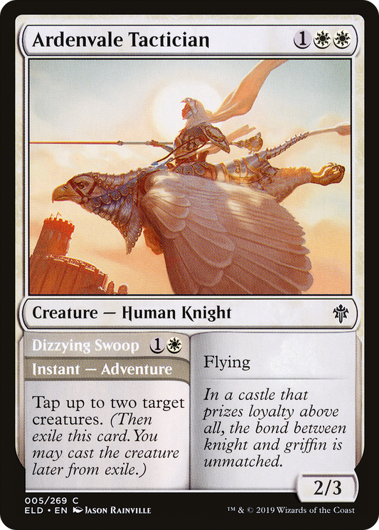 Ardenvale Tactician // Dizzying Swoop (ELD-005) - Throne of Eldraine