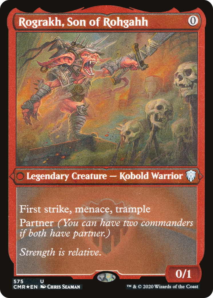 Rograkh, Son of Rohgahh (CMR-575) - Commander Legends Etched Foil