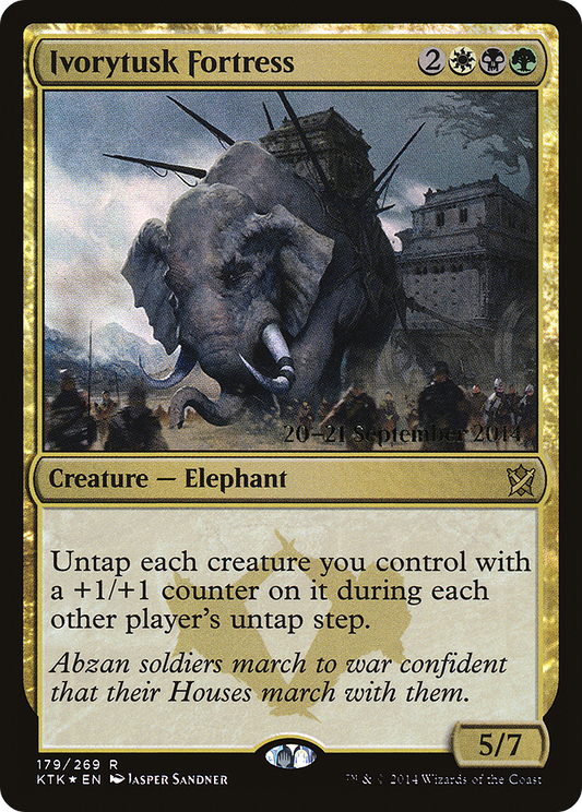 Ivorytusk Fortress (PKTK-179S) - Khans of Tarkir Promos Foil