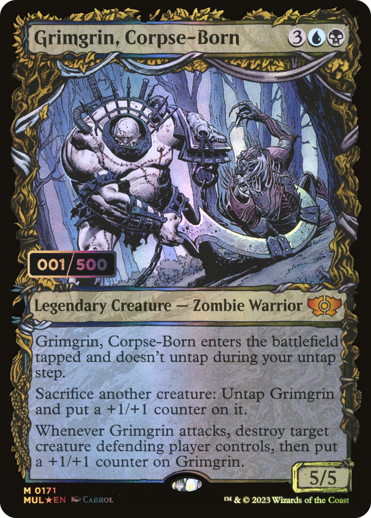 Grimgrin, Corpse-Born (MUL-171Z) - Multiverse Legends: (Showcase) Foil