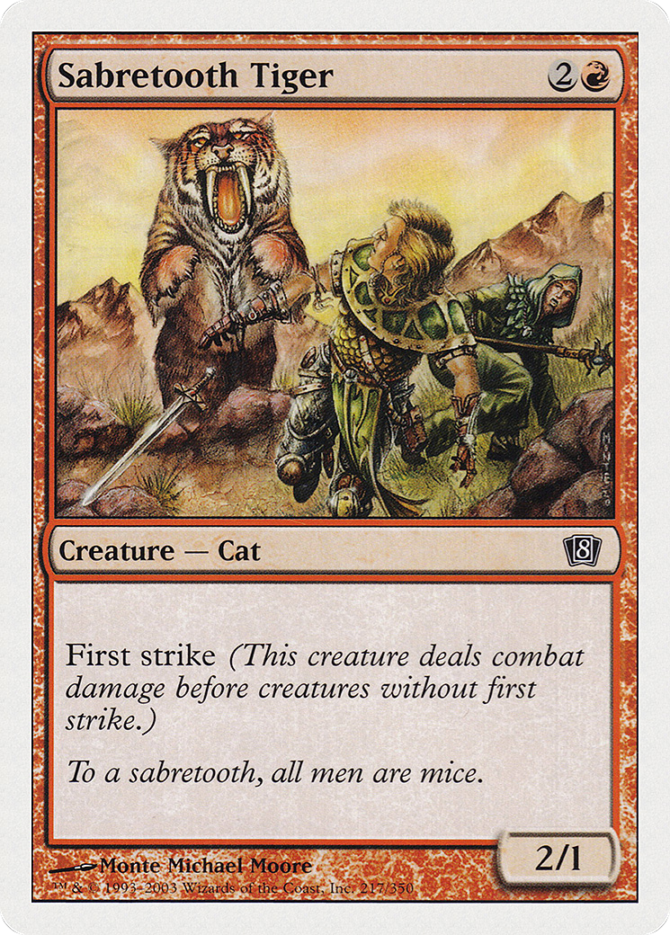 Sabretooth Tiger (8ED-217) - Eighth Edition