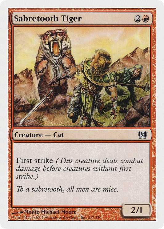 Sabretooth Tiger (8ED-217) - Eighth Edition