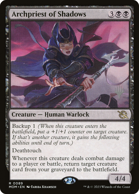 Archpriest of Shadows (PPMOM-89P) - March of the Machine Promos (Promo Pack) Foil