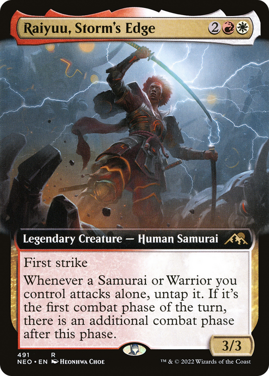 Raiyuu, Storm's Edge (Extended Art) (NEO-491) - Kamigawa: Neon Dynasty: (Extended Art) Foil