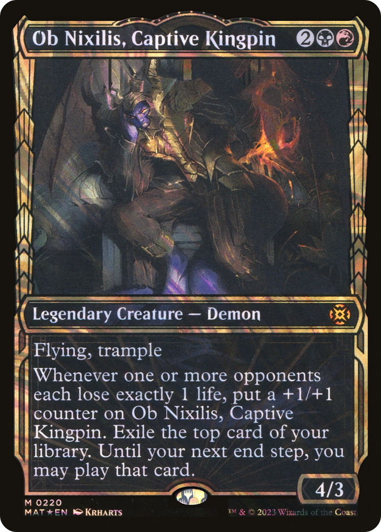 Ob Nixilis, Captive Kingpin (MAT-220) - March of the Machine: The Aftermath: (Showcase) Foil