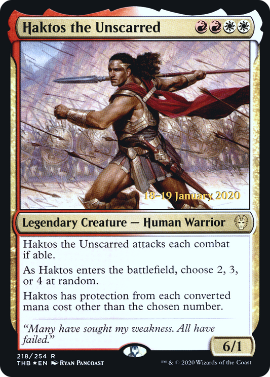 Haktos the Unscarred (PTHB-218S) - Theros Beyond Death Promos Foil