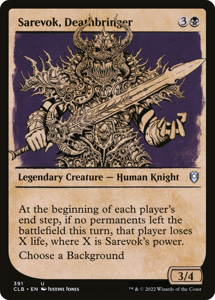 Sarevok, Deathbringer (CLB-391) - Commander Legends: Battle for Baldur's Gate: (Showcase)