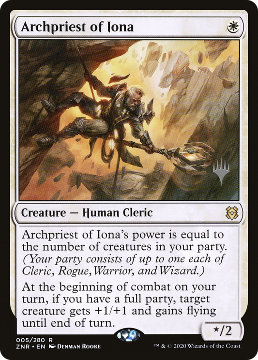 Archpriest of Iona (PPZNR-05P) - Zendikar Rising Promos (Promo Pack) Foil