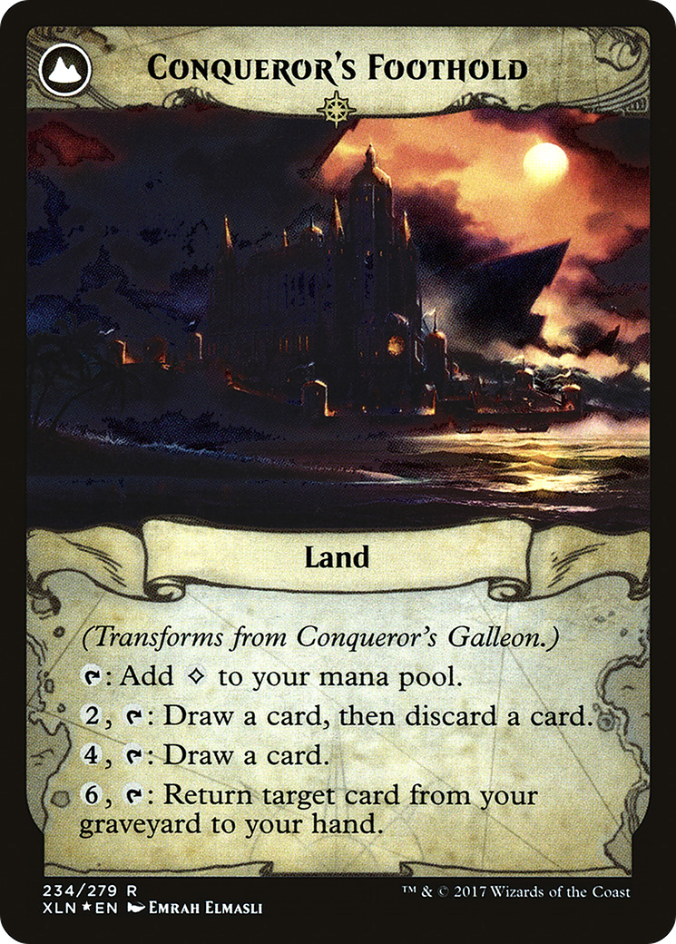 Conqueror's Galleon // Conqueror's Foothold (PXLN-234S) - Ixalan Promos: (compasslanddfc) Foil