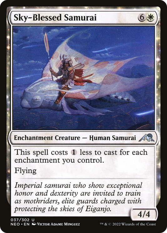 Sky-Blessed Samurai (NEO-037) - Kamigawa: Neon Dynasty