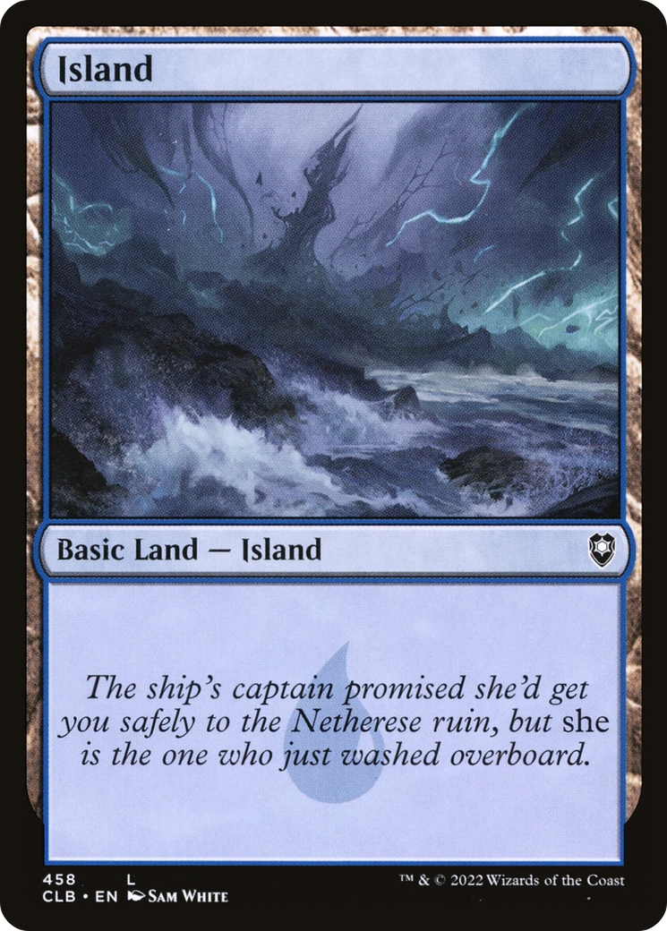 Island (CLB-458) - Commander Legends: Battle for Baldur's Gate Foil