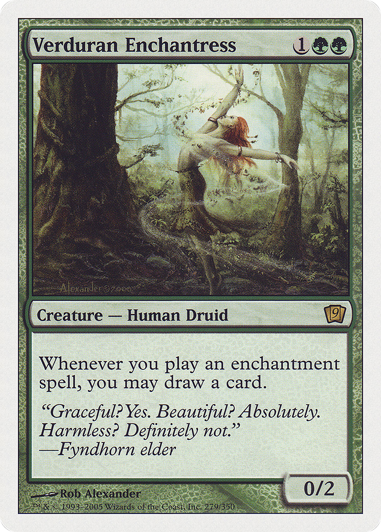 Verduran Enchantress (9ED-279) - Ninth Edition