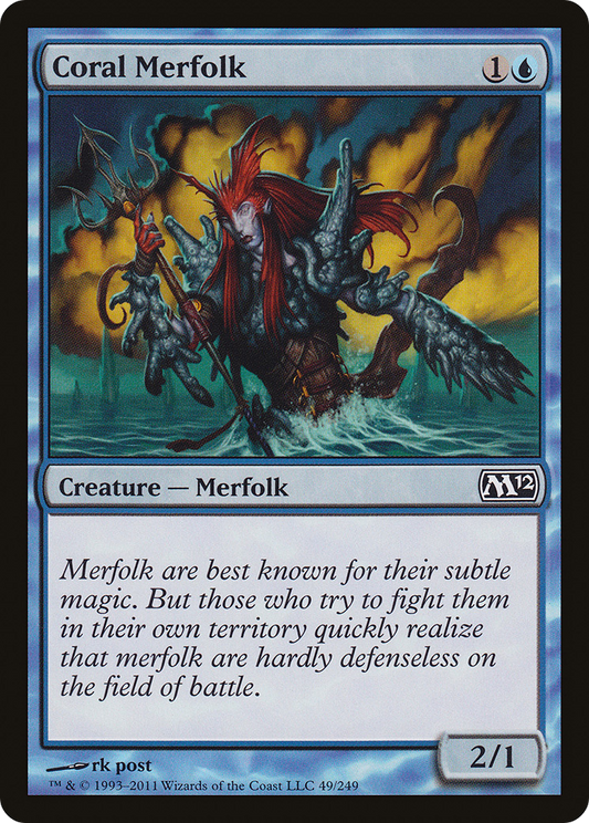 Coral Merfolk (M12-049) - Magic 2012 Foil