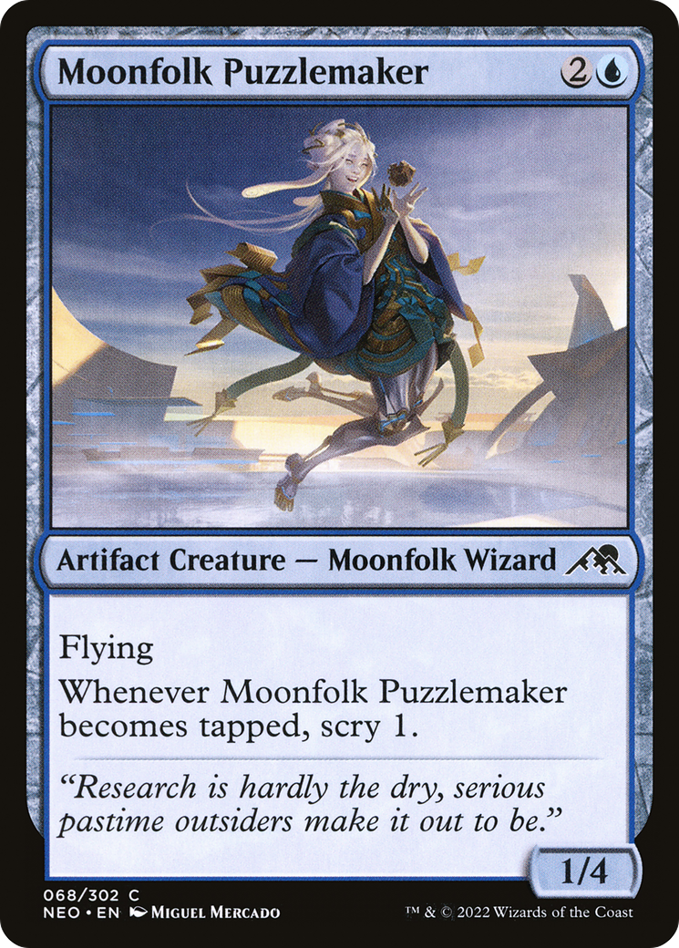 Moonfolk Puzzlemaker (NEO-068) - Kamigawa: Neon Dynasty Foil