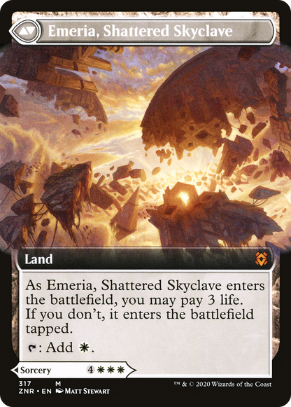 Emeria's Call // Emeria, Shattered Skyclave (ZNR-317) - Zendikar Rising: (Extended Art) Foil