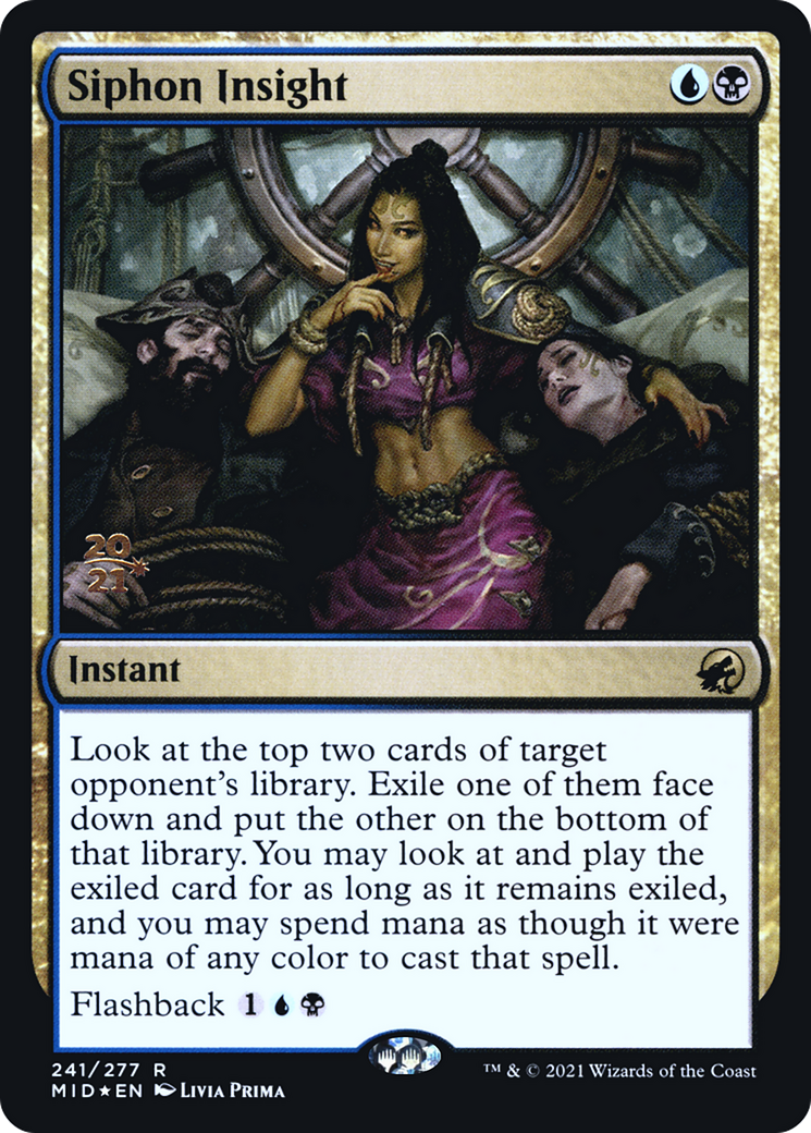 Siphon Insight (PRE-241S) - Innistrad: Midnight Hunt Promos (Prerelease) Foil