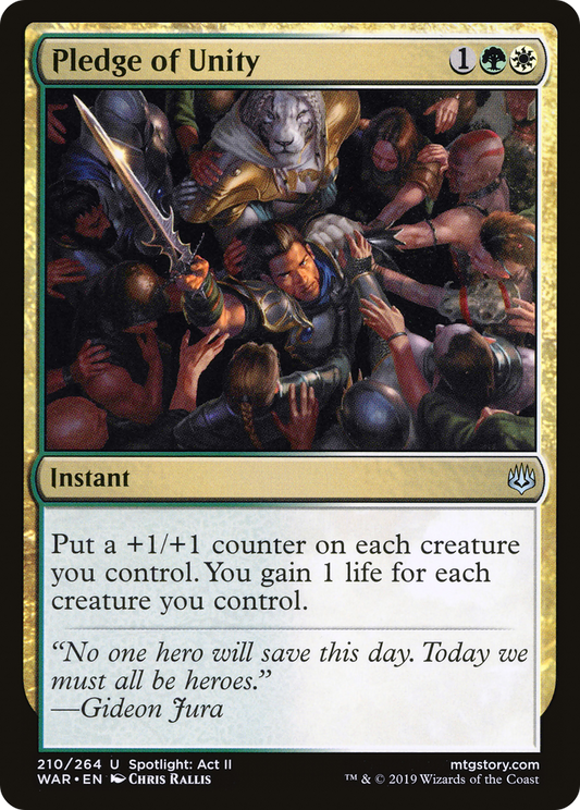 Pledge of Unity (WAR-210) - War of the Spark Foil