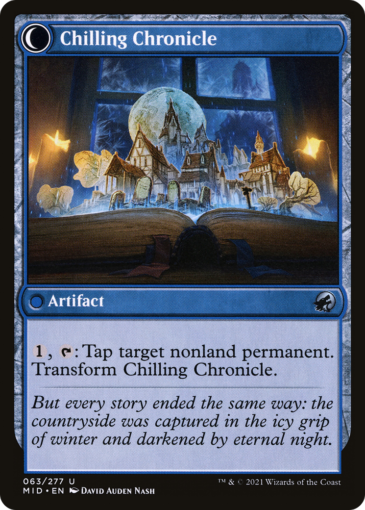 Mysterious Tome // Chilling Chronicle (MID-063) - Innistrad: Midnight Hunt: (Double Faced Transform)