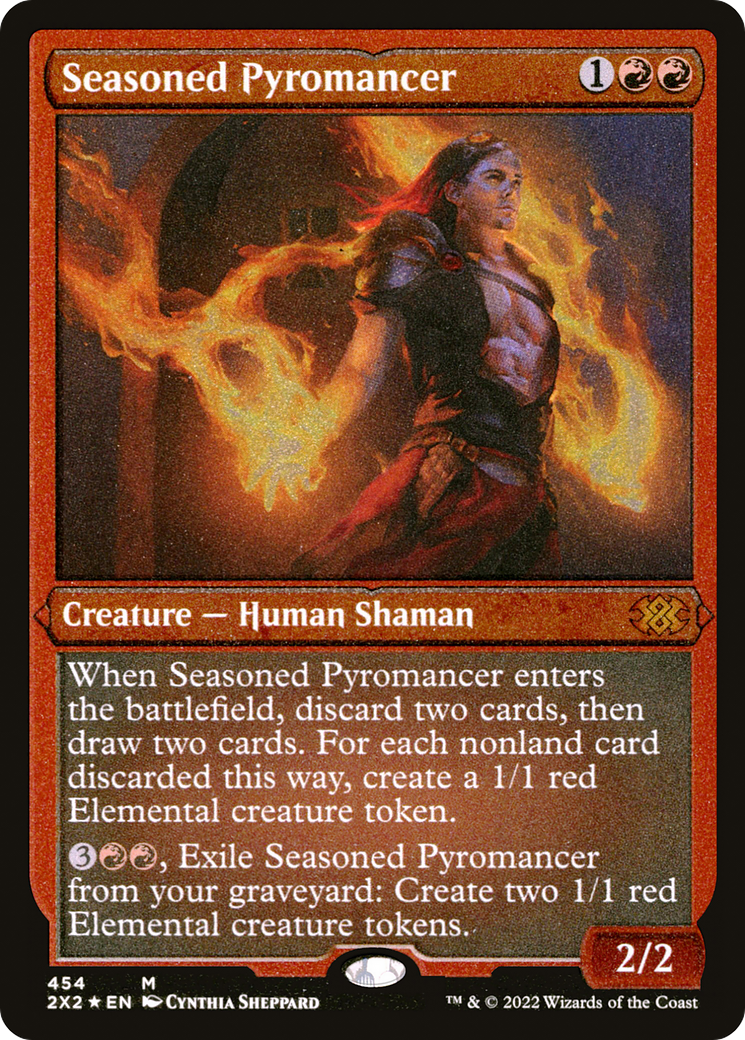 Seasoned Pyromancer (2X2-454) - Double Masters 2022 Etched Foil