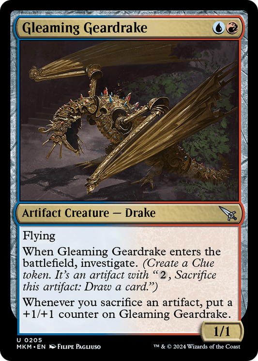 Gleaming Geardrake (MKM-205) - Murders at Karlov Manor