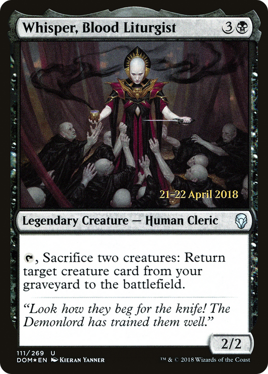 Whisper, Blood Liturgist (PDOM-111S) - Dominaria Promos Foil