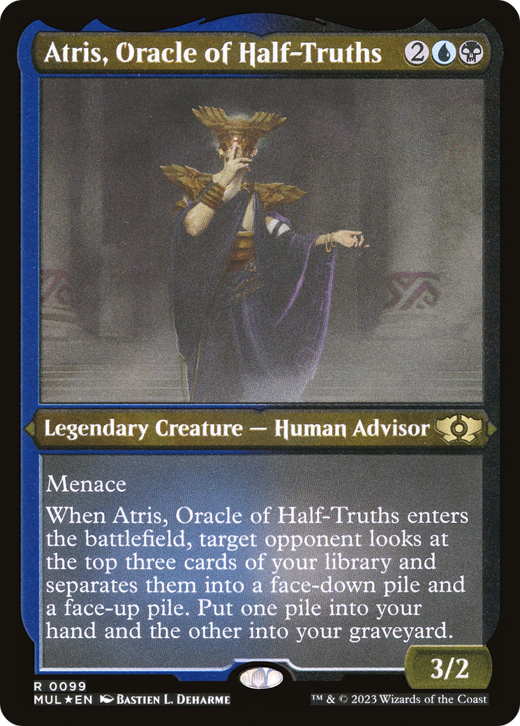 Atris, Oracle of Half-Truths (MUL-099) - Multiverse Legends Etched Foil