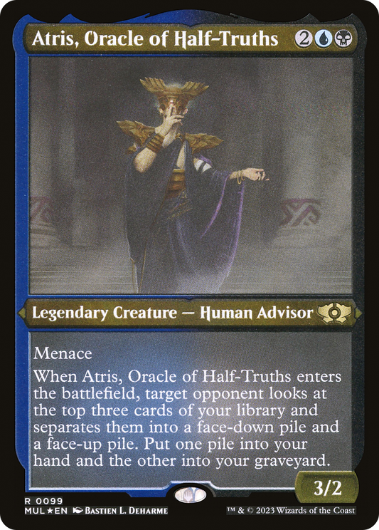 Atris, Oracle of Half-Truths (MUL-099) - Multiverse Legends Etched Foil