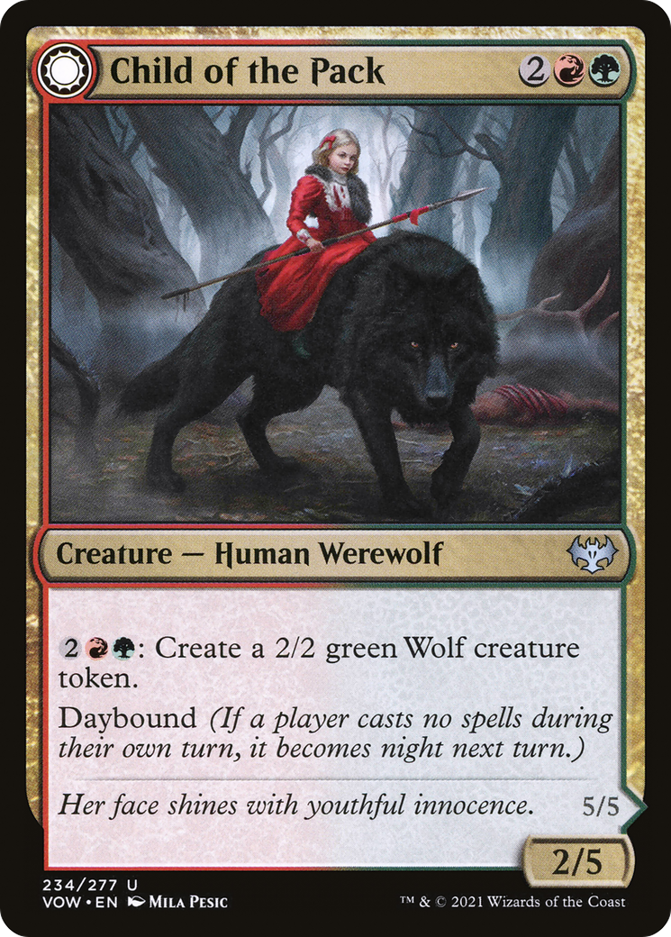 Child of the Pack  (VOW-234) - Innistrad: Crimson Vow: (Double Faced Transform)