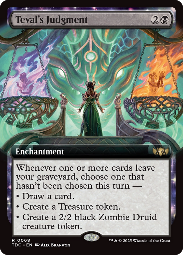 Teval's Judgment (Extended Art) (TDC-068) - Commander: Tarkir: Dragonstorm: (Extended Art)