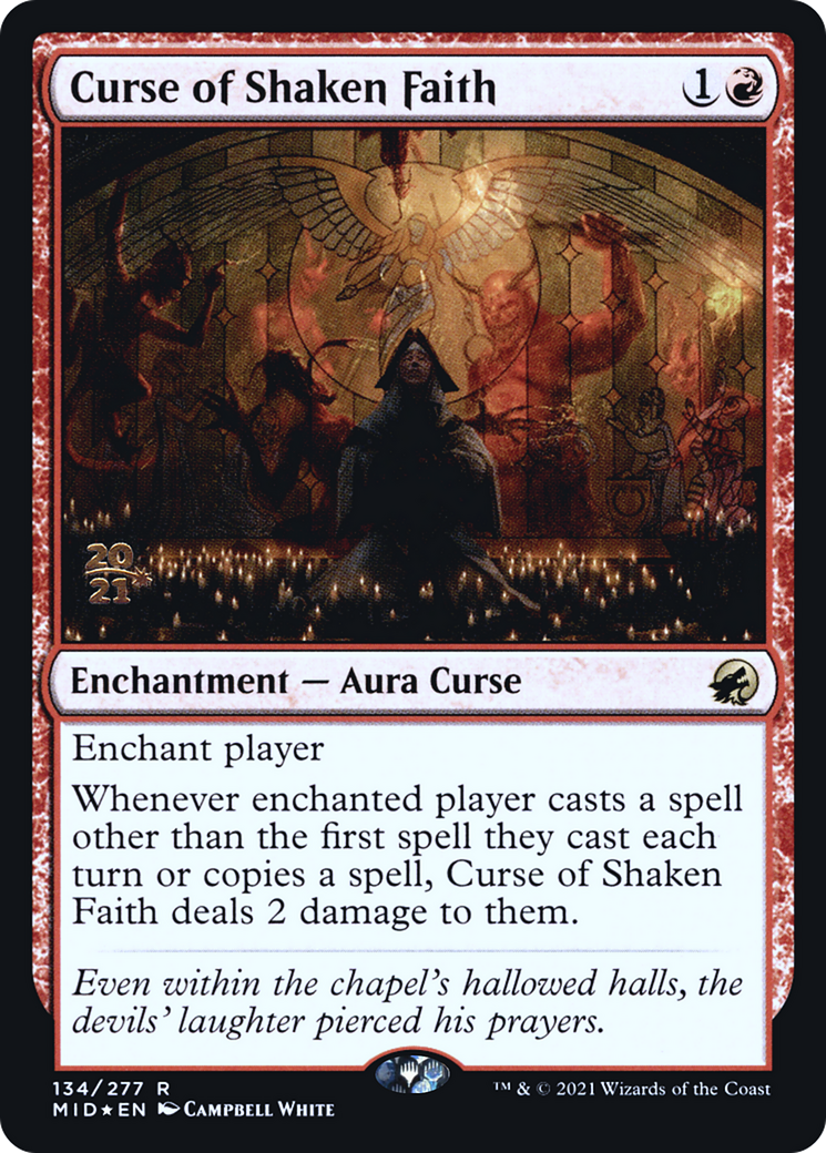 Curse of Shaken Faith (PMID-134S) - Innistrad: Midnight Hunt Promos Foil