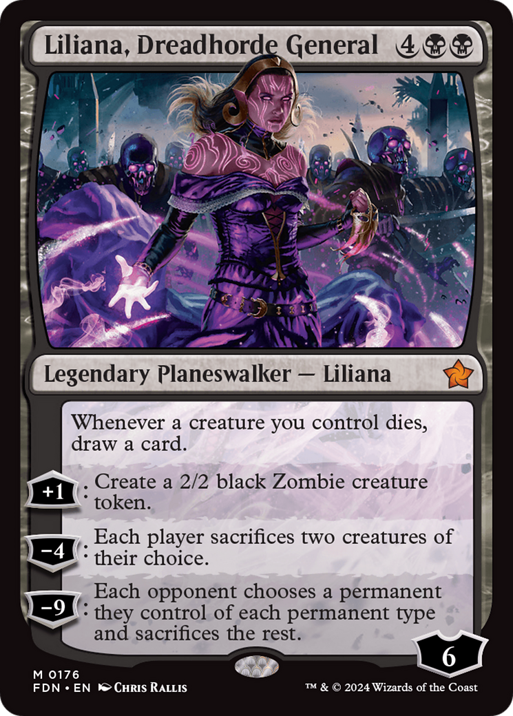 Liliana, Dreadhorde General (FDN-176) - Foundations Foil