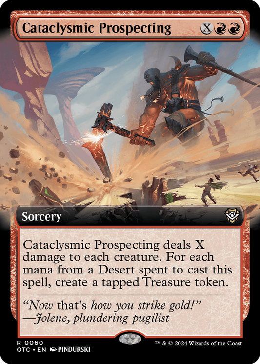 Cataclysmic Prospecting (OTC-060) - Outlaws of Thunder Junction Commander: (Extended Art)