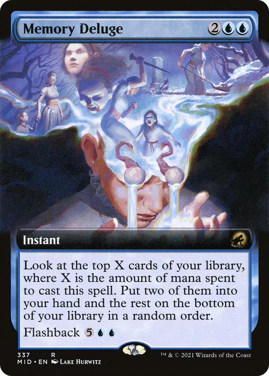 Memory Deluge (MID-337) - Innistrad: Midnight Hunt: (Extended Art)