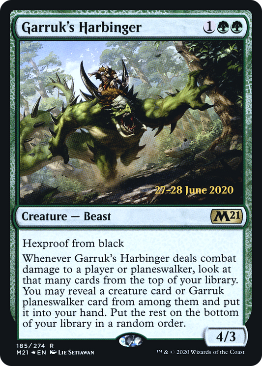 Garruk's Harbinger (PM21-185S) - Core Set 2021 Promos Foil