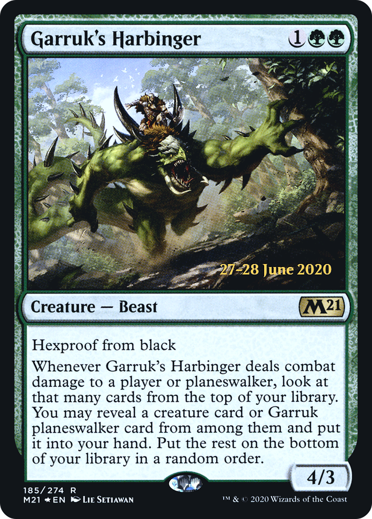 Garruk's Harbinger (PRE-185S) - Core Set 2021 Promos (Prerelease) Foil