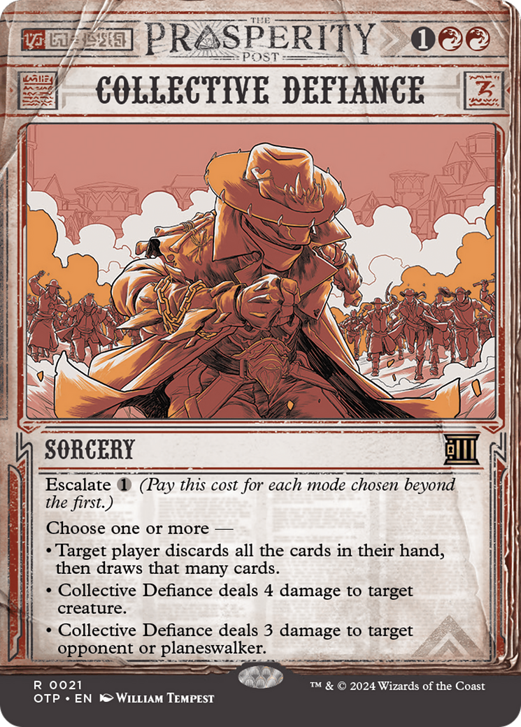 Collective Defiance (OTP-021) - Breaking News: (Showcase) (Borderless) Foil