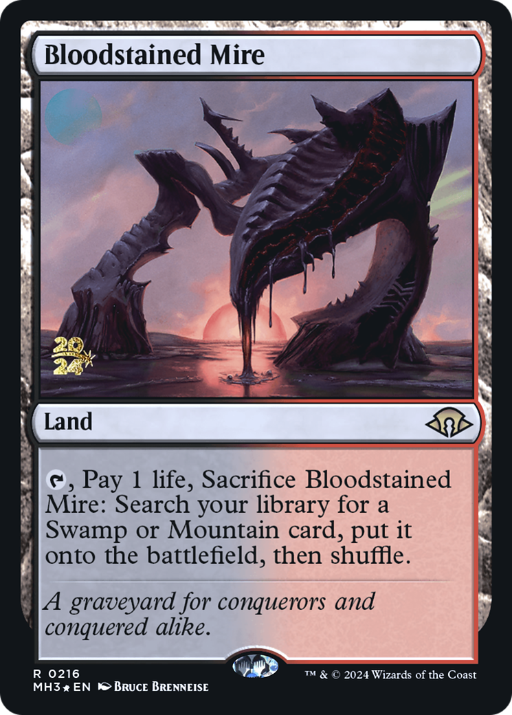 Bloodstained Mire (PRE-216) - Modern Horizons 3 Promos (Prerelease) Foil