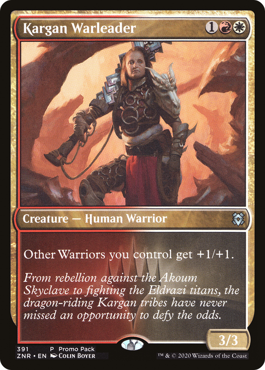 Kargan Warleader (PPZNR-391) - Zendikar Rising (Promo Pack) Foil