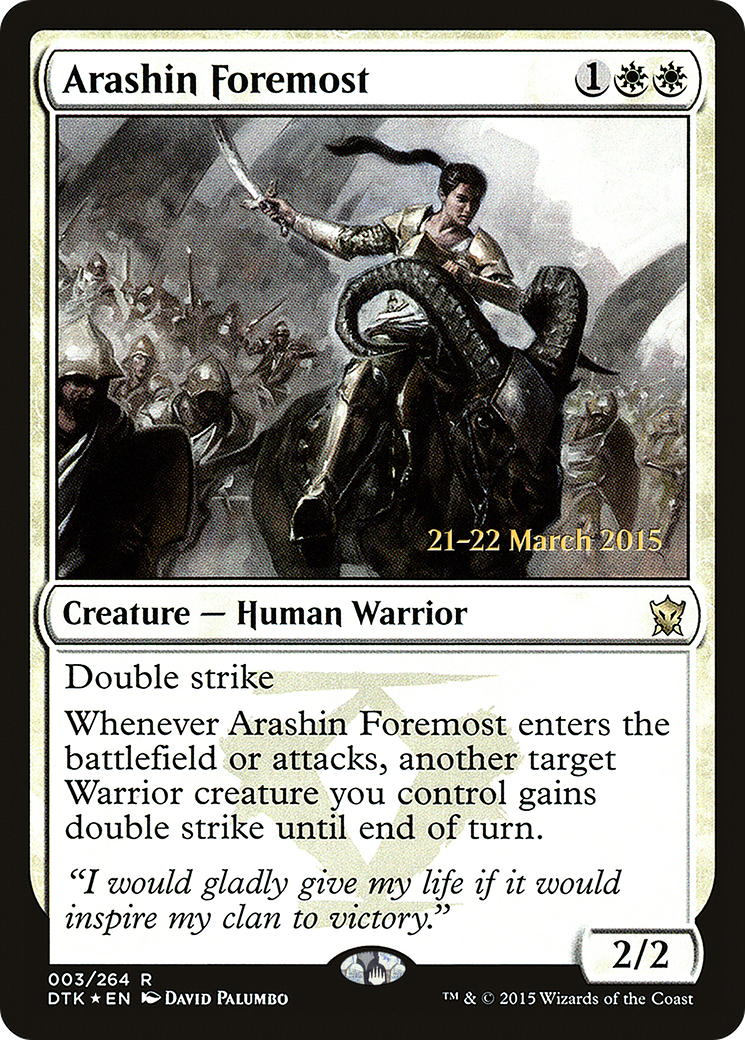 Arashin Foremost (PRE-03S) - Dragons of Tarkir Promos (Prerelease) Foil