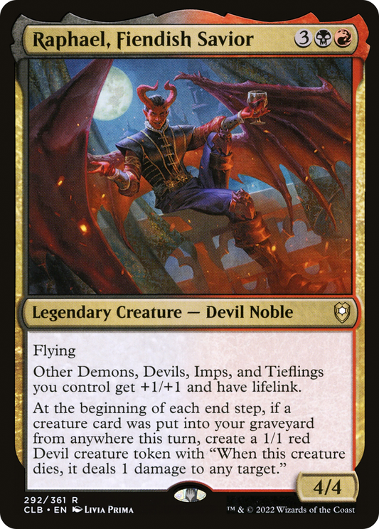 Raphael, Fiendish Savior (CLB-292) - Commander Legends: Battle for Baldur's Gate Foil