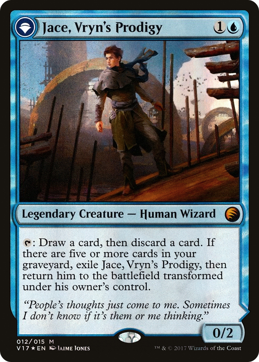 Jace, Vryn's Prodigy // Jace, Telepath Unbound (V17-012) - From the Vault: Transform: (originpwdfc) Foil