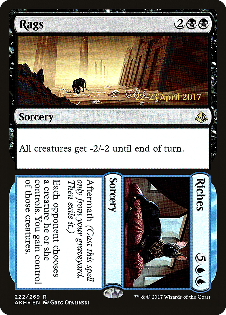 Rags // Riches (PRE-222S) - Amonkhet Promos (Prerelease) Foil