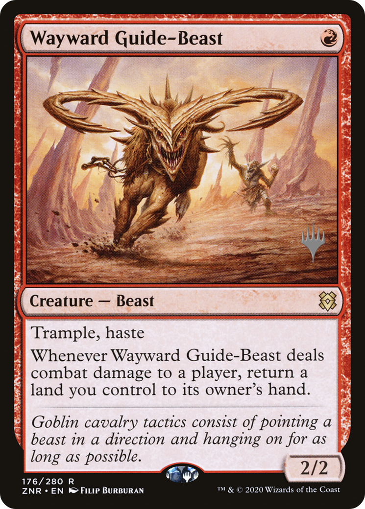 Wayward Guide-Beast (PPZNR-176P) - Zendikar Rising Promos (Promo Pack) Foil