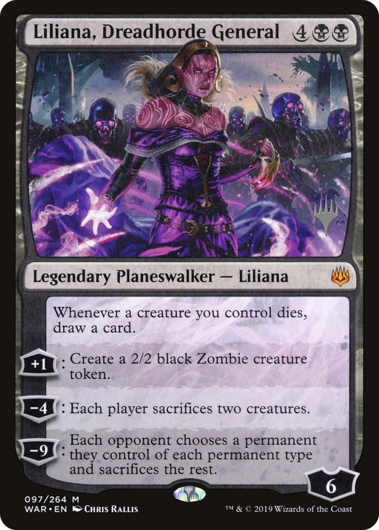 Liliana, Dreadhorde General (PWAR-97P) - War of the Spark Promos Foil