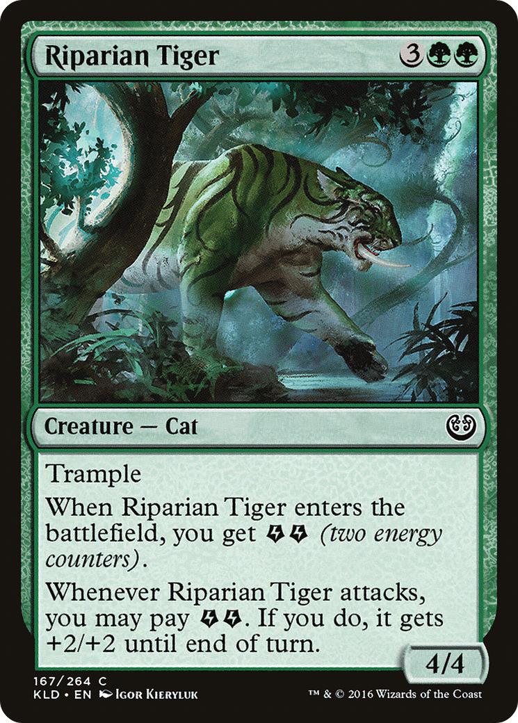 Riparian Tiger (KLD-167) - Kaladesh Foil